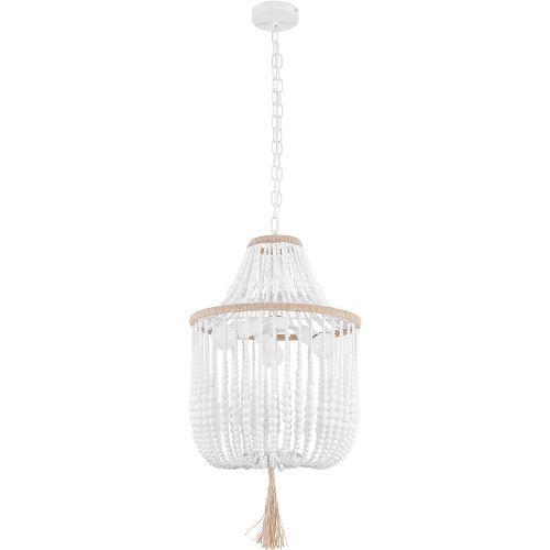 White boho store chandelier