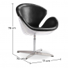Buy Swan chair Aviator armchair premium leather Black 25626 - prices