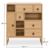 Buy Scandinavian style wooden sideboard Natural wood 59126 - in the EU