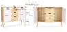 Wooden Sideboard - Scandinavian Design - 3 drawers - Roger image 7