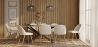 Pack Industrial Design Wooden Dining Table (220cm) & 8 Bouclé Upholstered Dining Chairs - Evelyne image 7