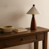 Table Lamp with Wooden Base and White Cement Shade - Ambiana image 7