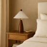 Table Lamp with Wooden Base and White Cement Shade - Ambiana image 7