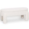 Bench With Storage Upholstered In Off-White Bouclé Fabric – Modern Seat For Living Room And Bedroom - Boreta image 7