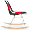 Rocking Chair Modern Patchwork – Nordic Style with Wooden and Steel Legs - Skögur image 7