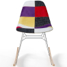 Rocking Chair Modern Patchwork – Nordic Style with Wooden and Steel Legs - Skögur image 7