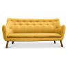 Linen Upholstered Sofa - Scandinavian Style - 3 Seater - Poetes image 7