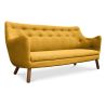 Linen Upholstered Sofa - Scandinavian Style - 3 Seater - Poetes image 7