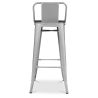 Industrial Design Bar Stool with Backrest - Wood & Steel - 76cm - Stylix image 7