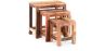 Pack of 3 Stackable Side Tables - Wood - Seaside image 7