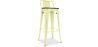 Industrial Design Bar Stool with Backrest - Wood & Steel - 76cm - Stylix image 9