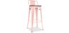 Industrial Design Bar Stool with Backrest - Wood & Steel - 76cm - Stylix image 9