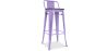 Industrial Design Bar Stool with Backrest - Wood & Steel - 76cm - Stylix image 9