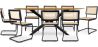 Pack Industrial Design Wooden Dining Table (220cm) & 8 Rattan Dining Chairs - Bastral image 9