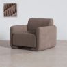 Armchair Upholstered In Velvet Corduroy – Modern Design - November image 9