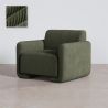 Armchair Upholstered In Velvet Corduroy – Modern Design - November image 9