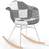Rocking chair Nordic-style Patchwork– Upholstered in Fabric – Patchwork Sam  image 9
