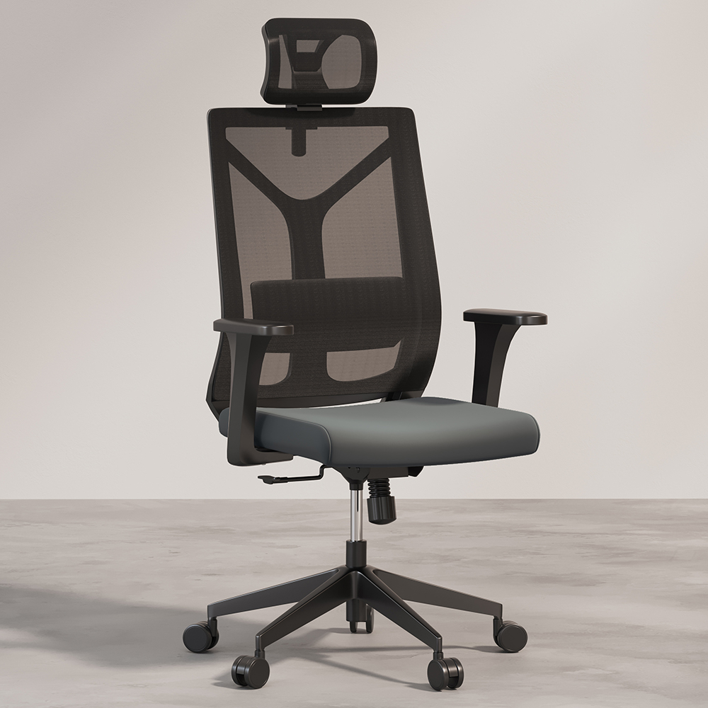 Ergonomic Office Chair with Wheels and Armrests - Pebbles image 8