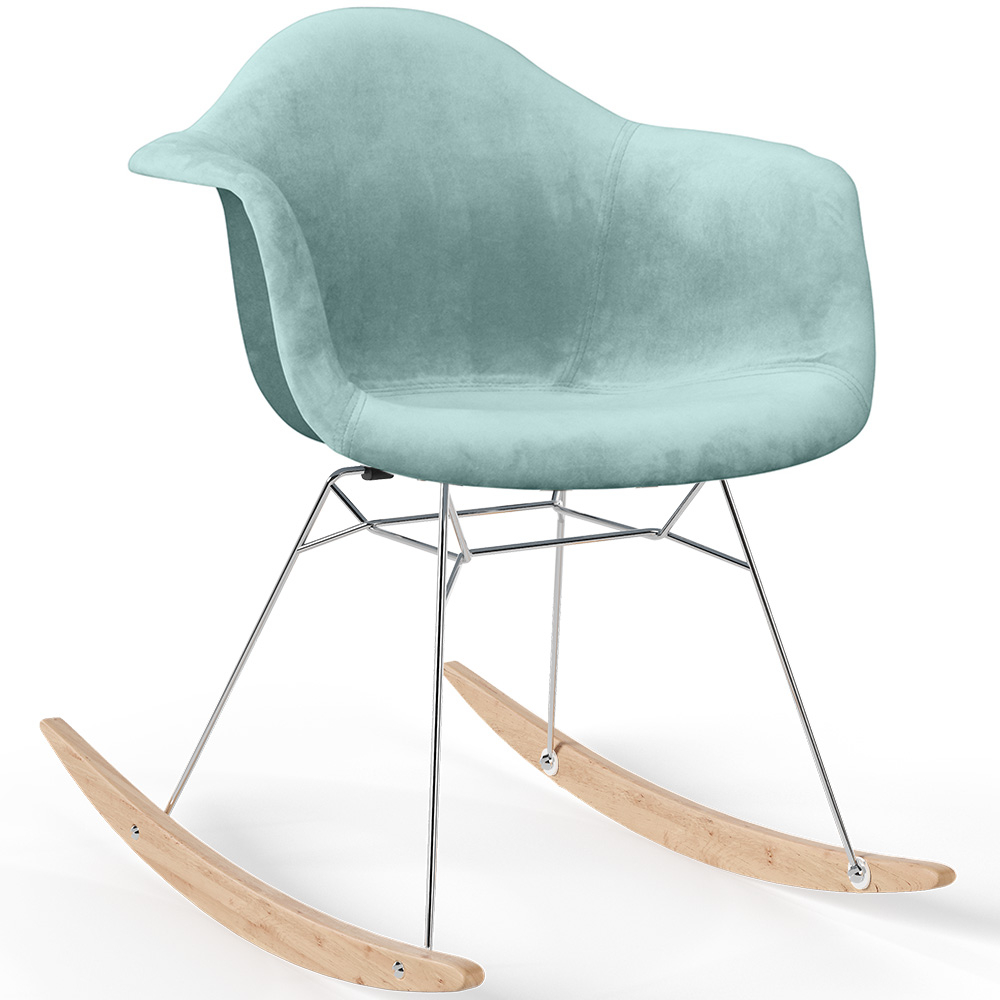 Rocking Chair Modern Fabric Upholstered – Nordic Style - Nordika image 8